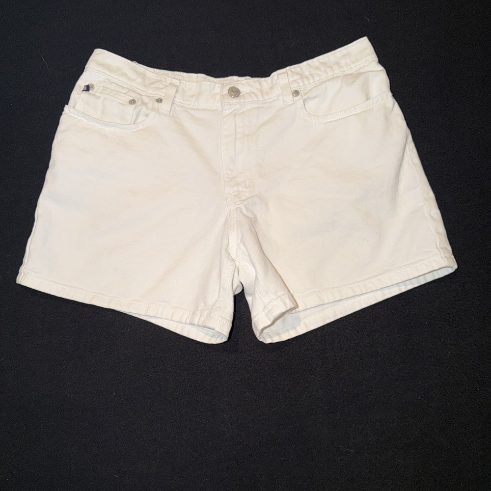 Polo‎ Jeans Company Denim White Saturday Shorts Womens Size 8
